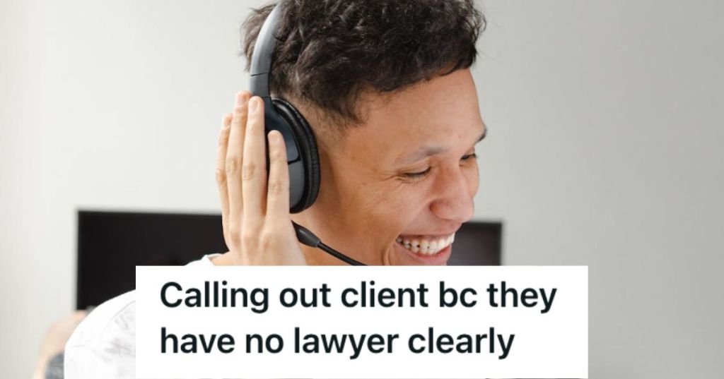 Call center agent wearing a headset and a wide smile