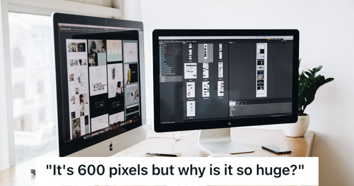 Two work monitors on a desk