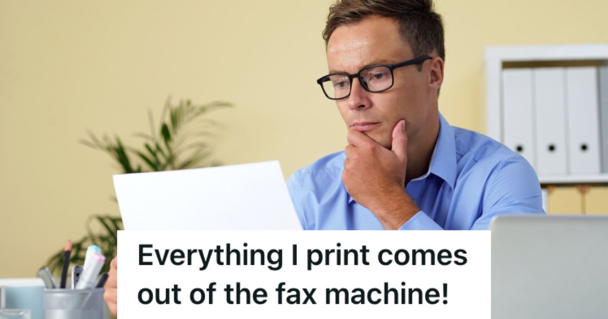 Man looking at a document and contemplating