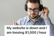 Customer Was Complaining That His Site Was Down And He Was Losing $1K Per Hour, So This Man Investigated And Found Out There Was No Real Problem