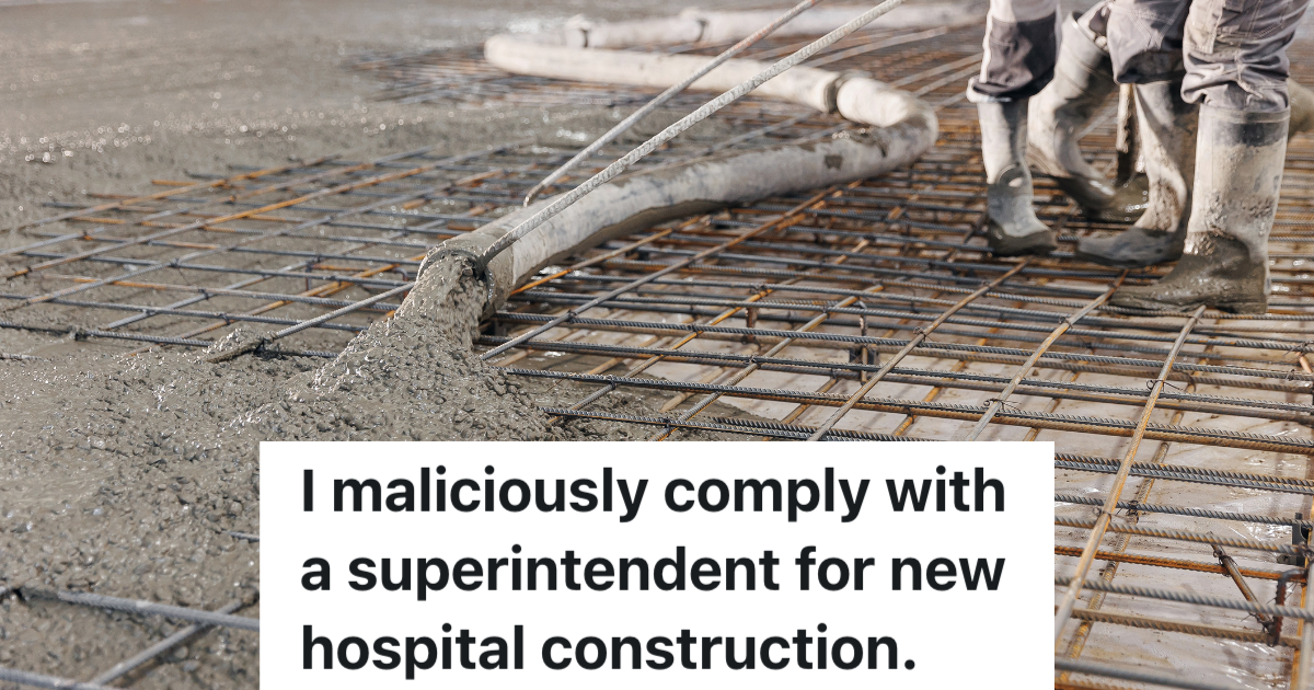 pouring concrete for a building floor at a construction site