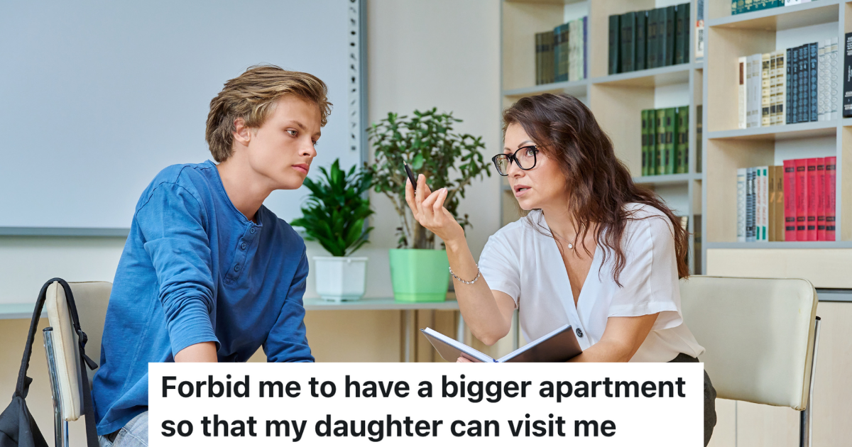 female social worker giving young man advice