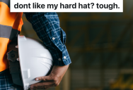 Delivery Driver Is Told He Has To Wear A Hardhat On The Construction Site, So He Buys A Hardhat And Paints It Appropriately