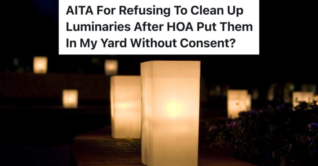 Luminaries glowing at night