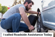 Driver Calls Roadside Assistance For Help Changing A Tire, But The Person Who Stops To Help Him Wasn’t Who He Thought He Was
