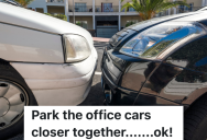 Administrative Assistant Is Annoyed With Her Boss’s Last Minute Demands, So She Parked Their Cars So That They’re Almost Touching