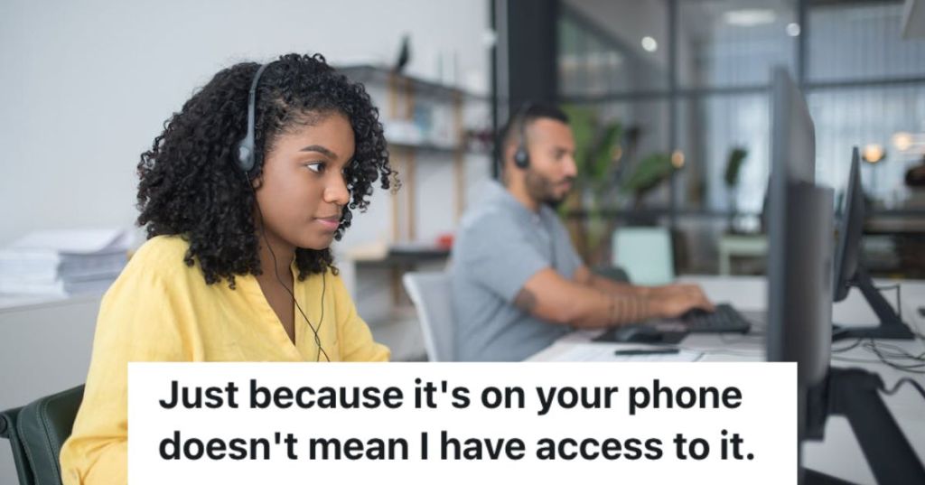 Call center employees working in an office