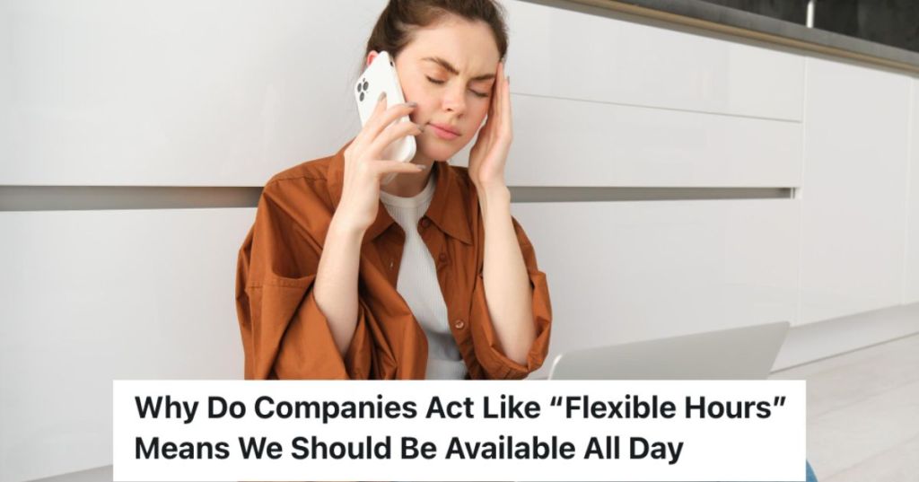 Stressed woman talking with someone on the phone while her laptop is open