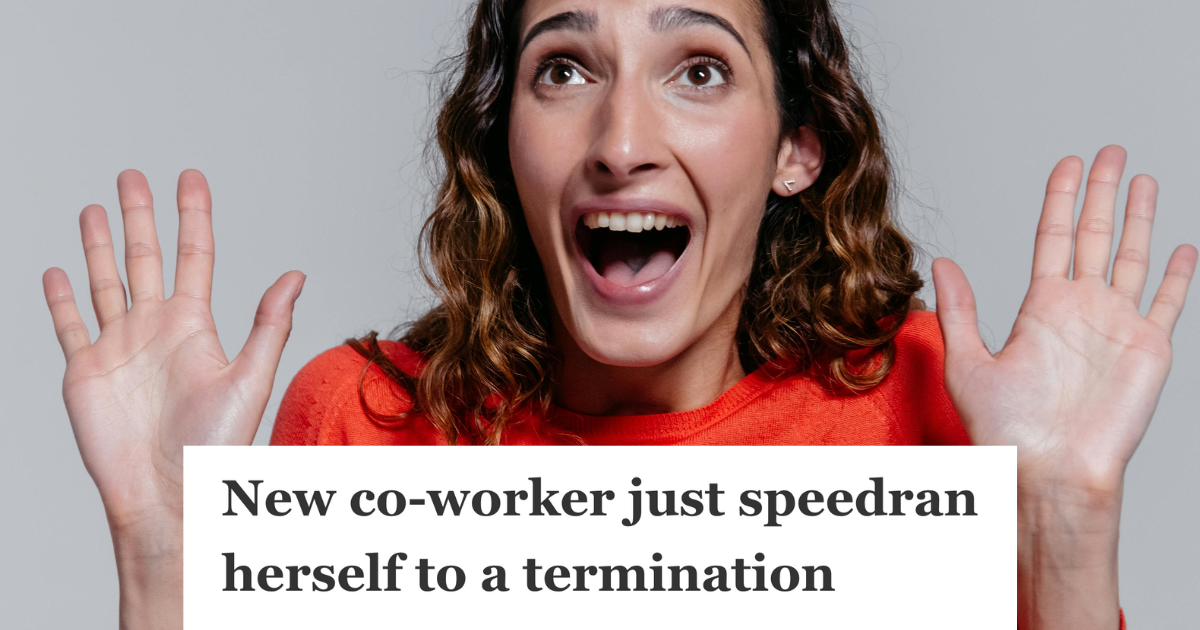 woman in red sweater making a silly face