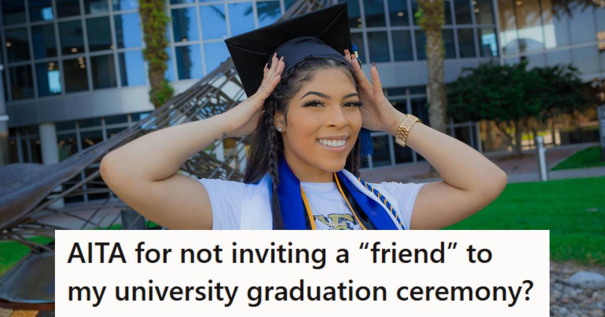 Recent college grad standing outside of her graduation with her cap