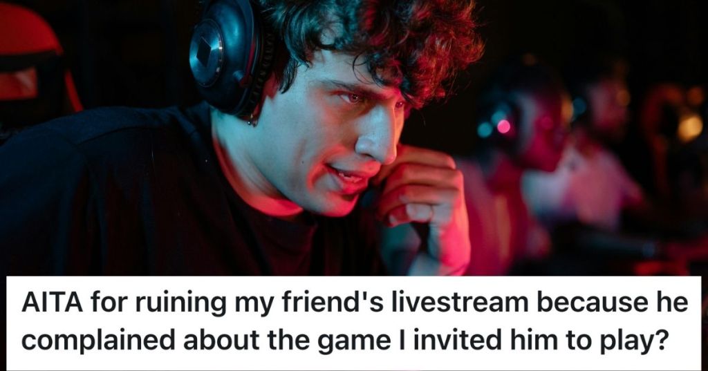 Gamer talking on a headset