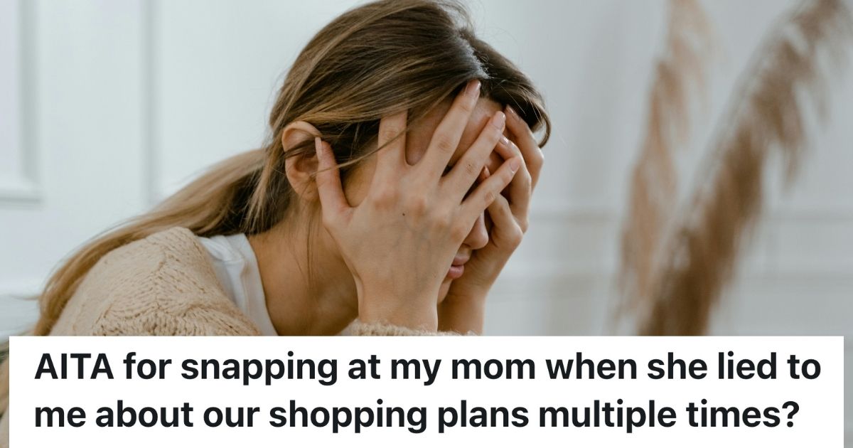 Daughter Barked At Her Mom For Lying About When They Would Go Grocery Shopping, Because Now Its Too Late And They Have No Dinner Woman with her head in her hands