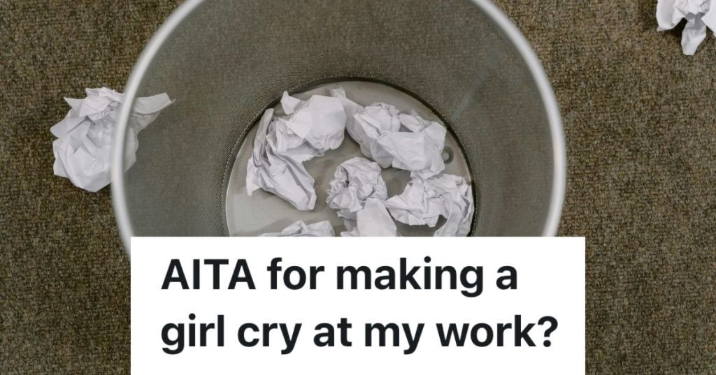 A trash bin with crumpled paper inside