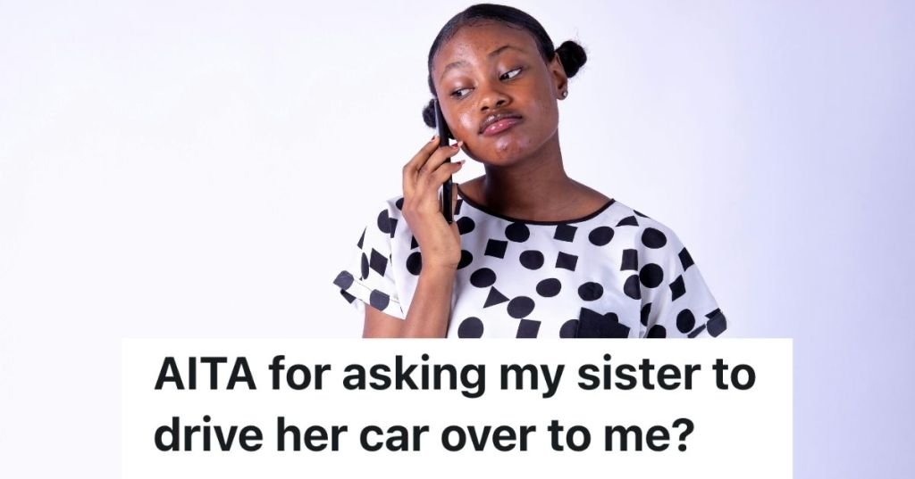 Woman listening to phone, looking irritated