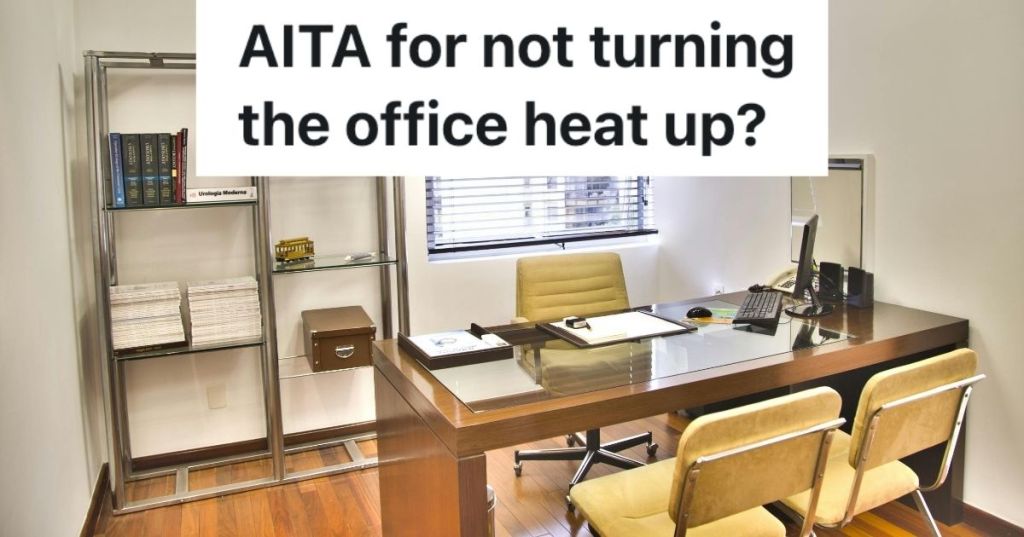 A small office with chairs behind and in front of the desk