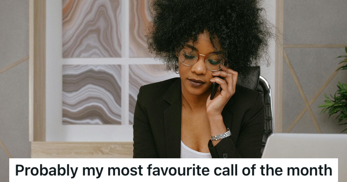 A woman on the phone