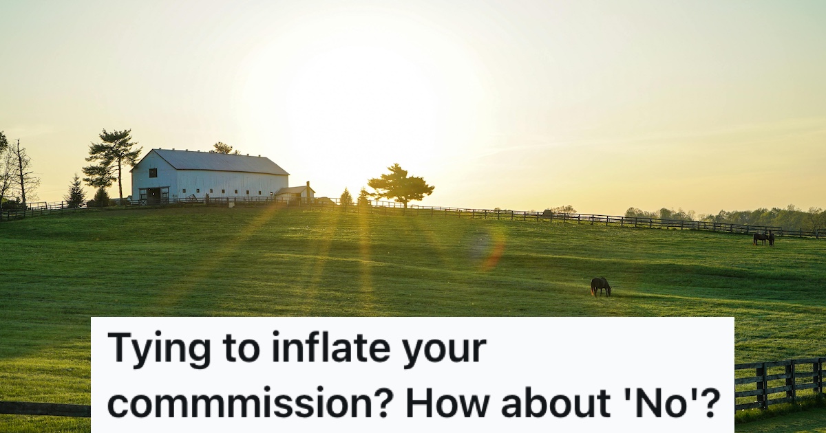 A farmhouse in a field