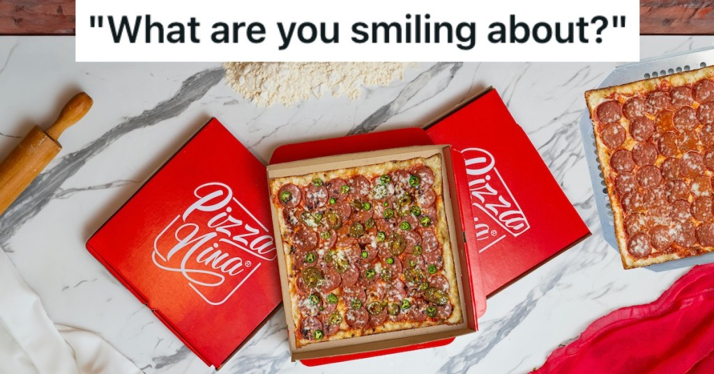Square pizza delivery boxes
