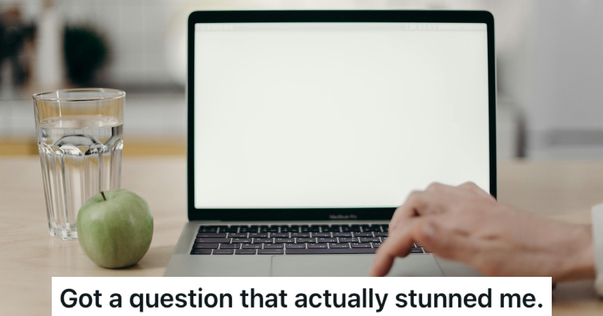 A laptop with a white screen