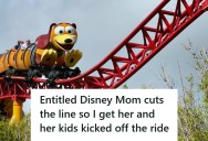 Woman Was Waiting In Line At Disney World, But An Entire Family Cut In Line Claiming They Forgot Something On The Ride. So She Proved They Were Lying And Got Them Kicked Out.