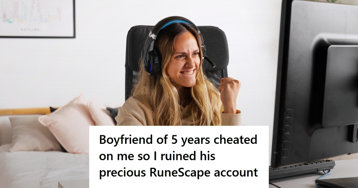 Woman playing video game on computer