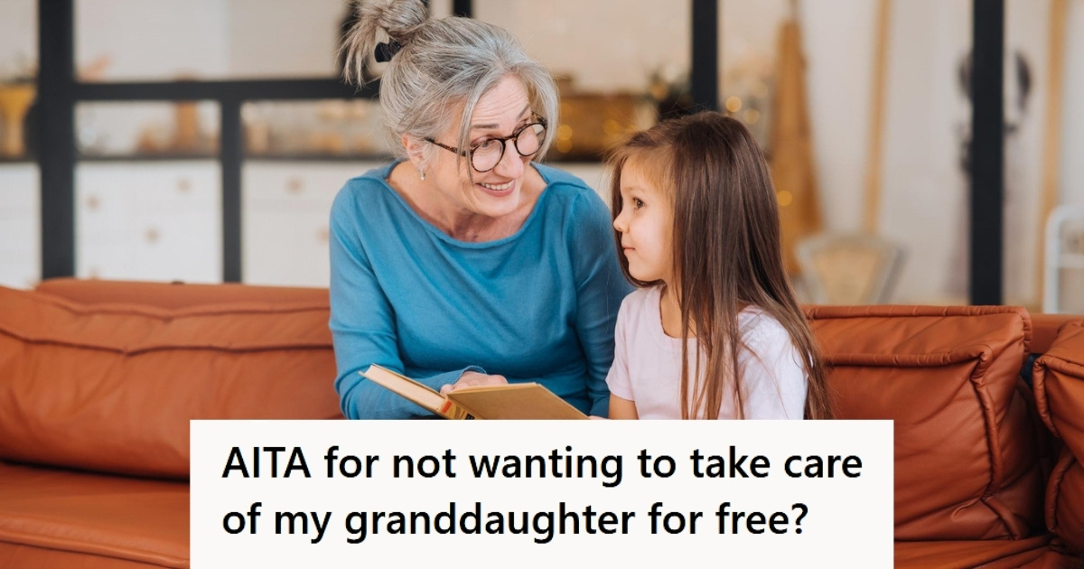 Grandmother reading with girl indoors