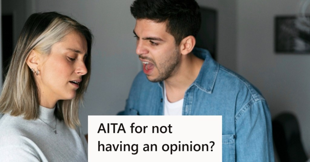 Angry man yelling at woman