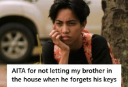 Young Woman’s Teenage Brother Keeps Forgetting His Keys, So She Decides To Teach Him A Lesson And Lets Him Sit Outside For Hours Every Time