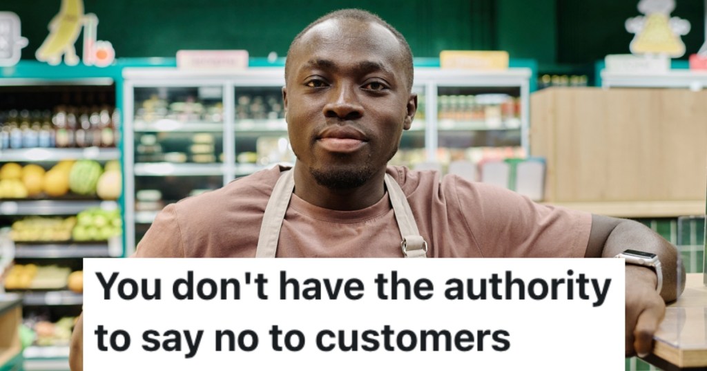 man working in a store