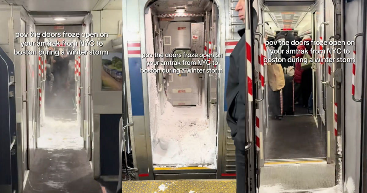amtrak doors frozen open