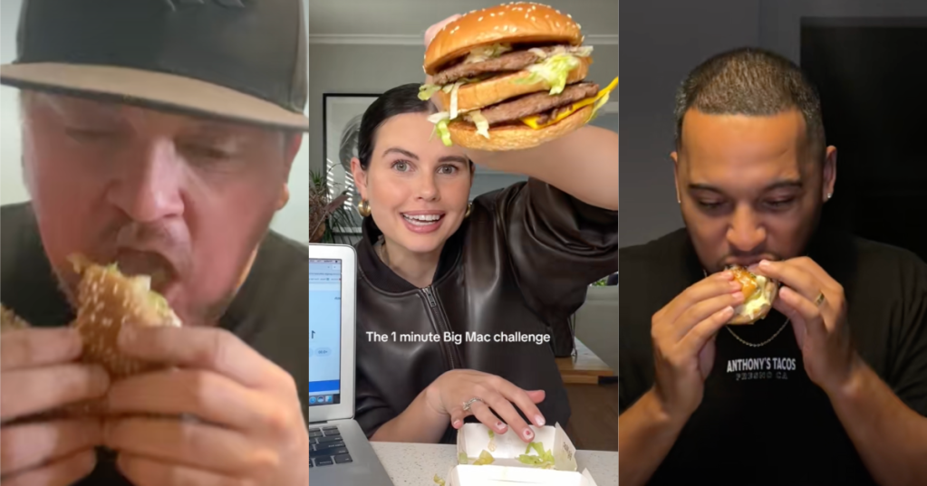 people eating big macs on tiktok