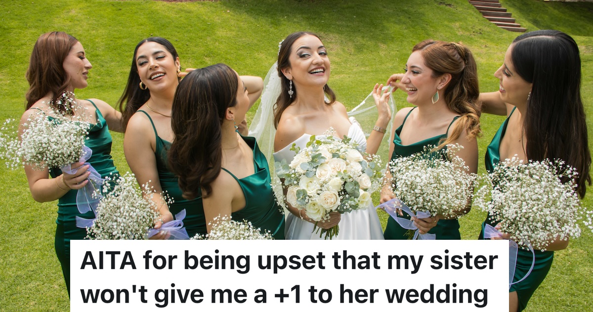 happy bridesmaids surrounding bride