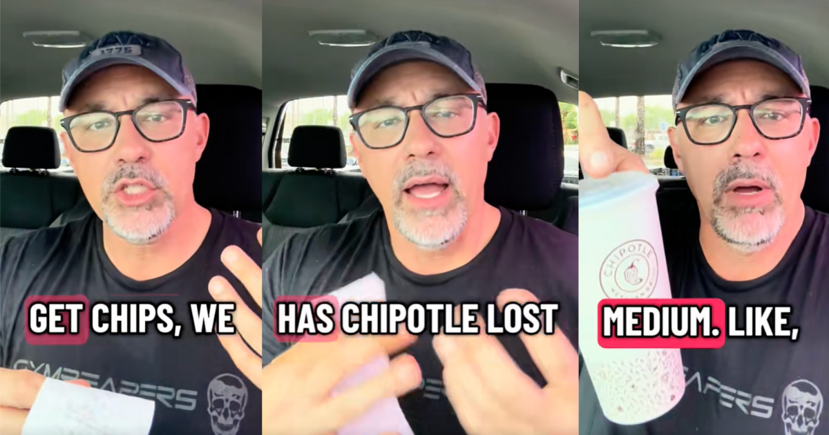 man talking about chipotle