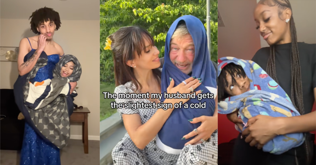 people dressed up as babies