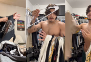‘Now you just grab your hanger, hold the end, and just pop it on.’ – A TikTokker Shared His Impressive Laundry Hack With Viewers