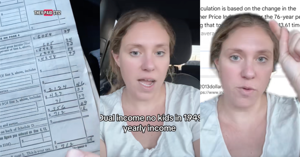 woman talking about her grandparents