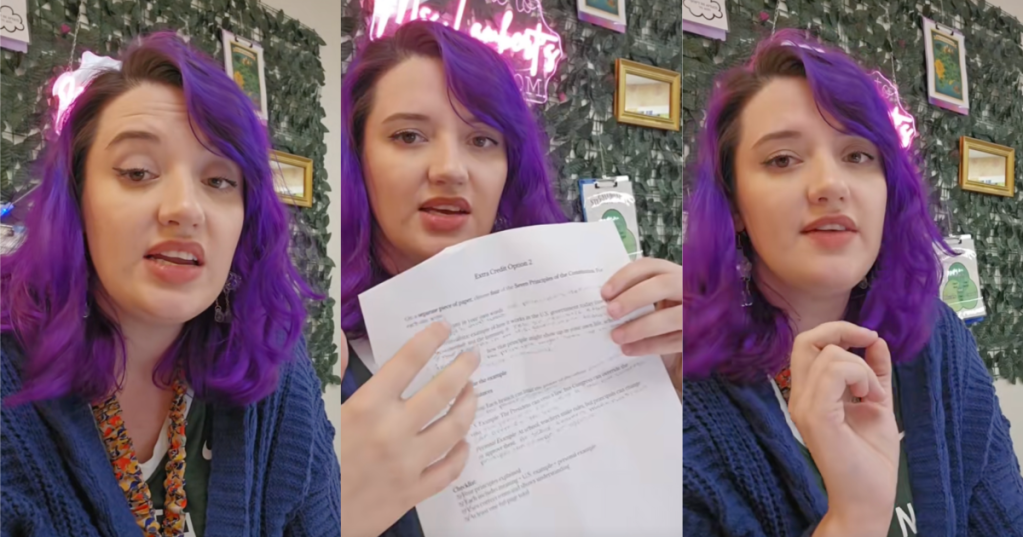 woman talking about teaching