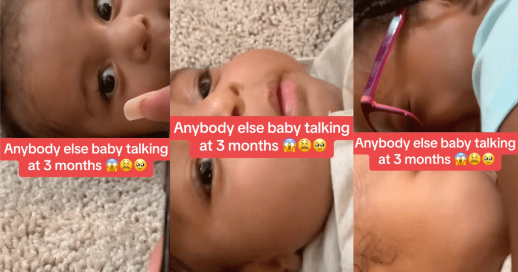 baby talking on tiktok