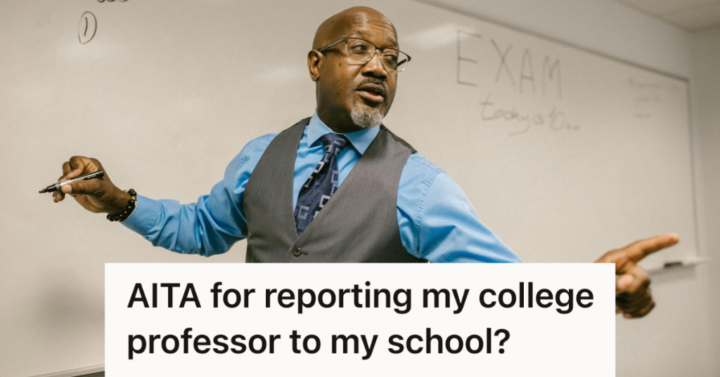 college professor writing on whiteboard