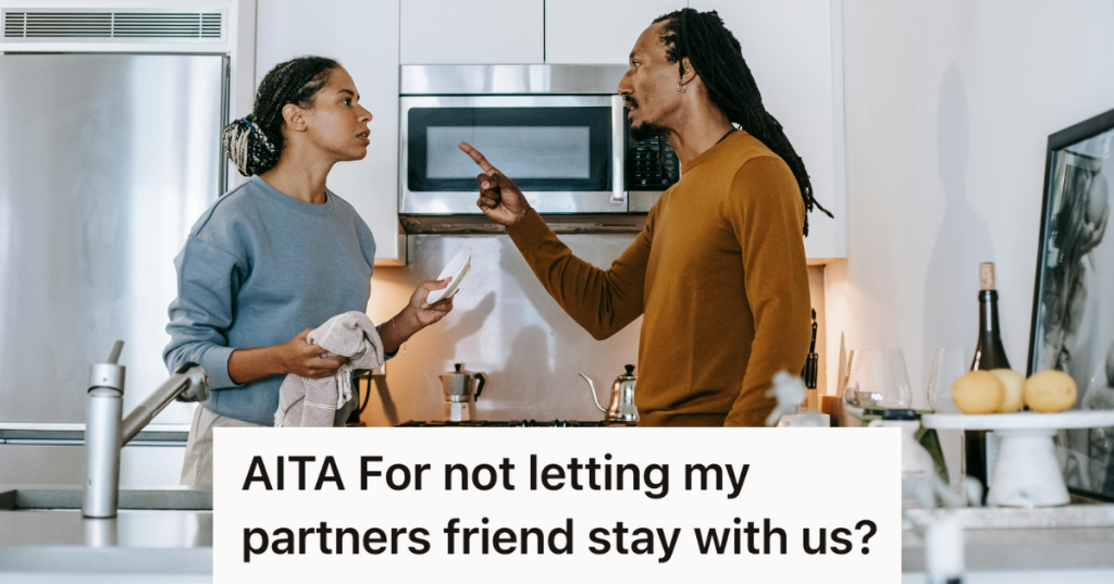 couple arguing in the kitchen
