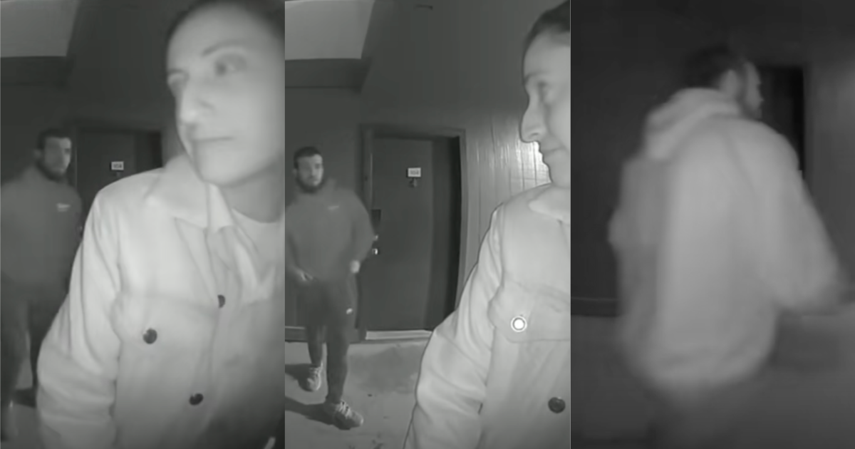 man creeping on a woman