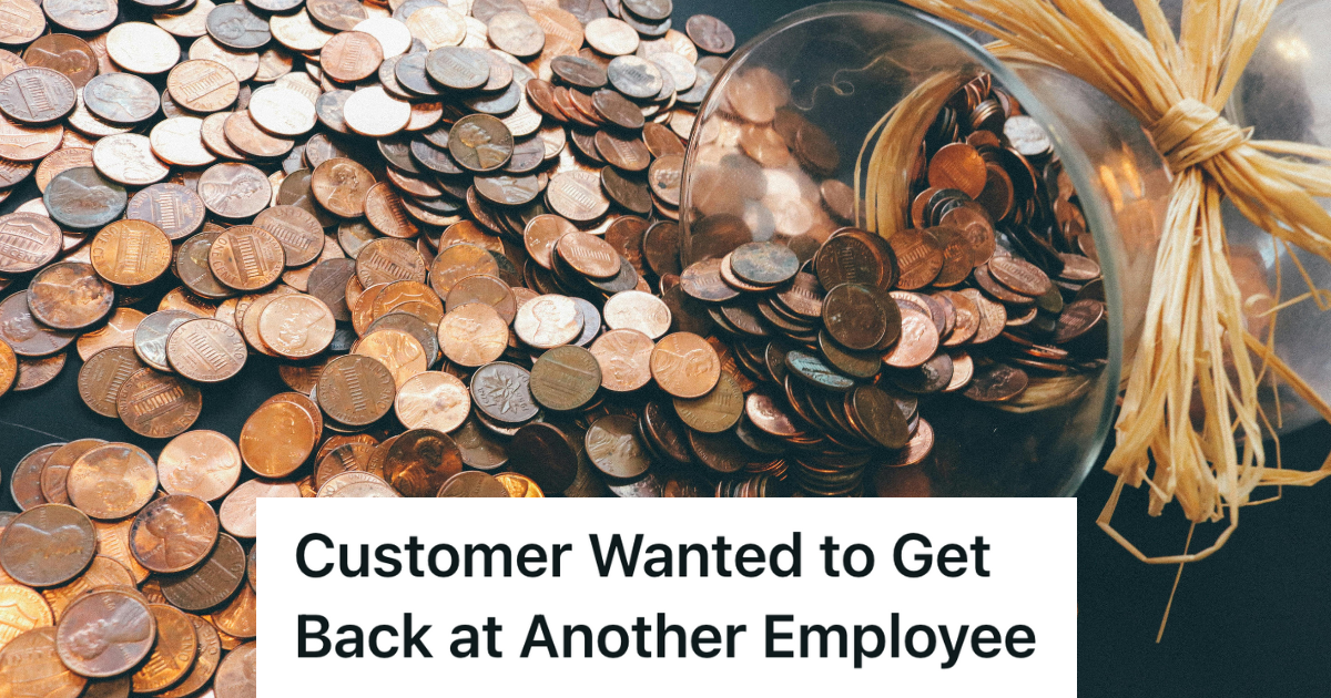 dumping out jar of pennies