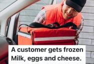 A Delivery Driver’s Customer Demanded Their Food Items Be A Certain Temperature, So They Delivered Them All Frozen