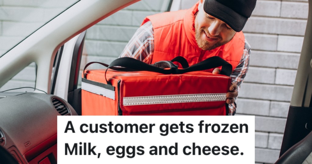 man with frozen food