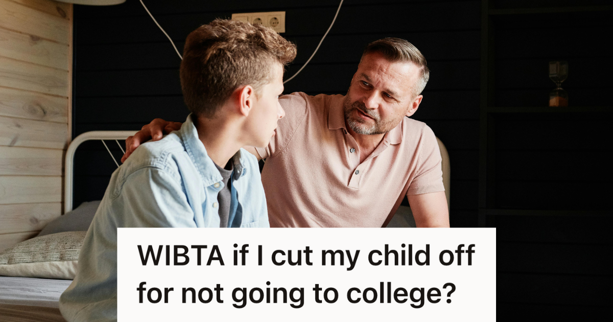 Father Tried To Force His Son Into Accepting Ivy League College Offers, But When He Wanted To Pursue Scuba Diving, The Family Was Split Over What Success Really Means father talking to his teenage son