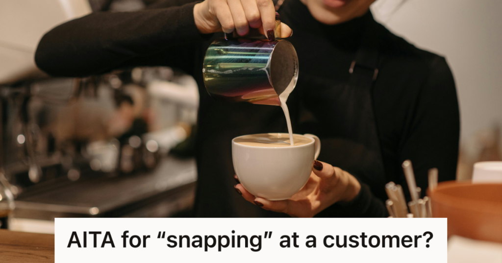 female barista pouring coffee