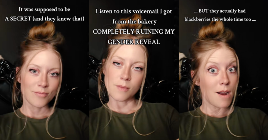 woman listening to a voicemail