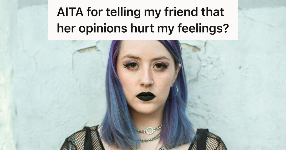 goth looking girl with blue hair