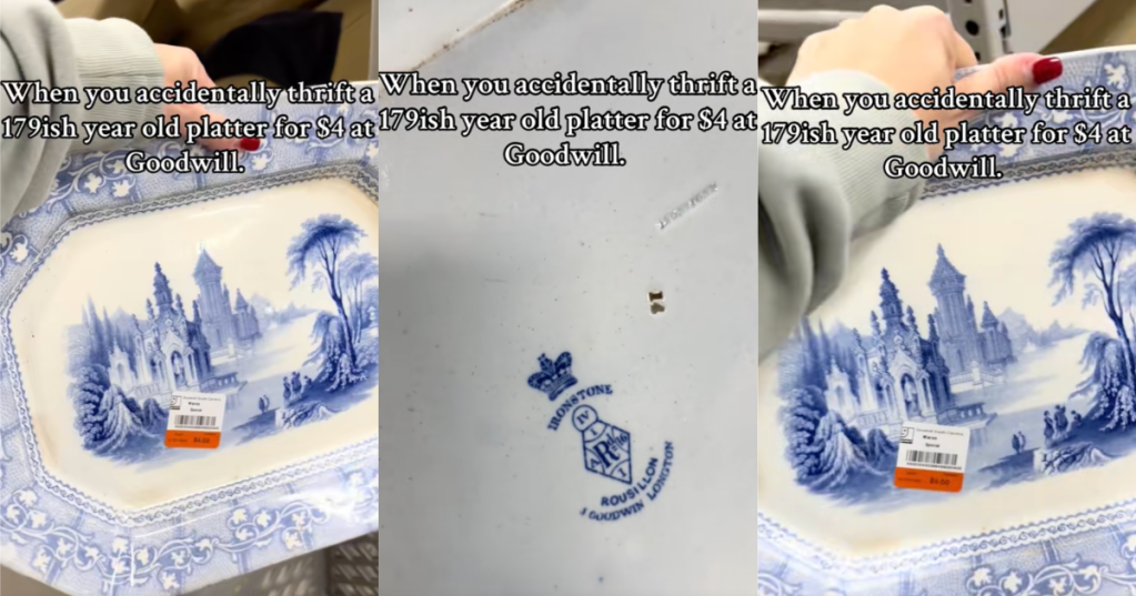 woman holding a platter