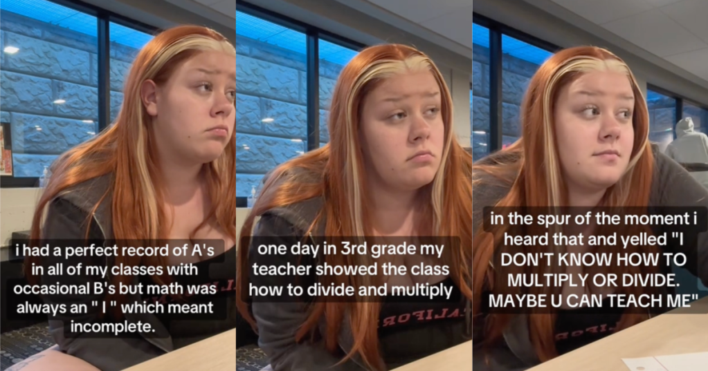 woman talking about math